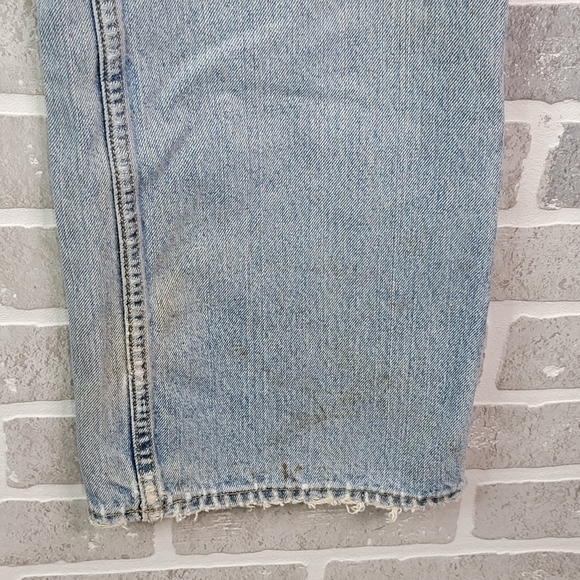 Arizona Jean Company Boot Cut Y2K Wide Leg Thashed Patched Jeans Men's 32 - Picture 10 of 16